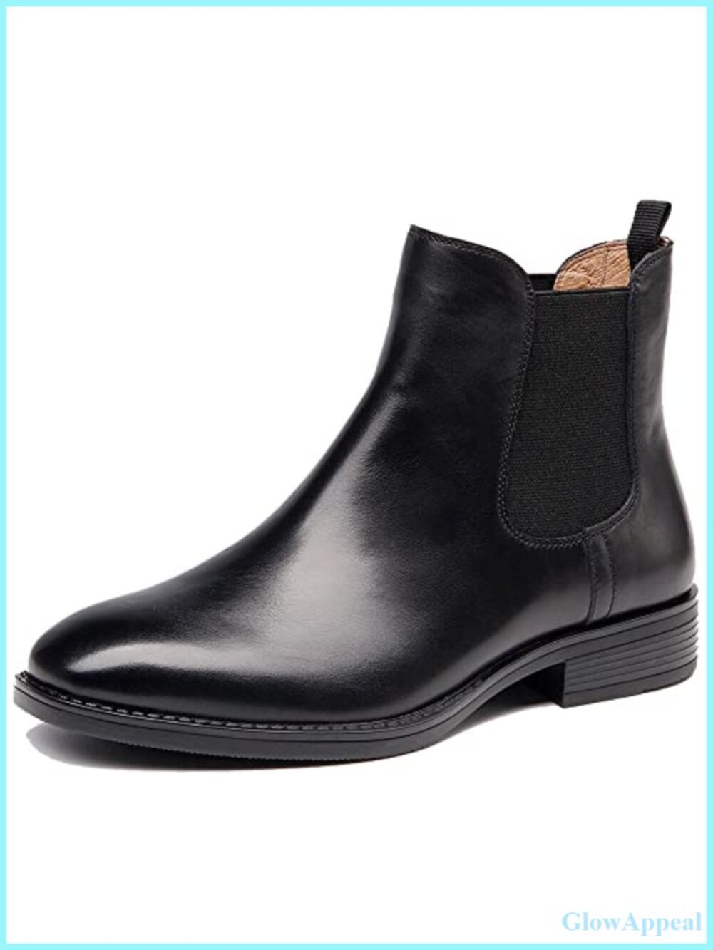 Leather Chelsea Ankle Boots Cowhide Wing-Tip Comfortable Fall Winter Booties